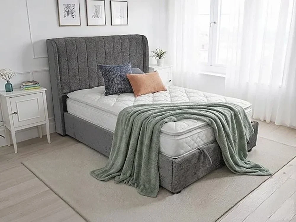 ASC ASC Finley Grey Fabric Ottoman Bed Frame