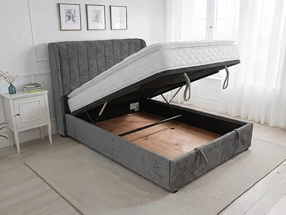ASC ASC Finley Grey Fabric Ottoman Bed Frame