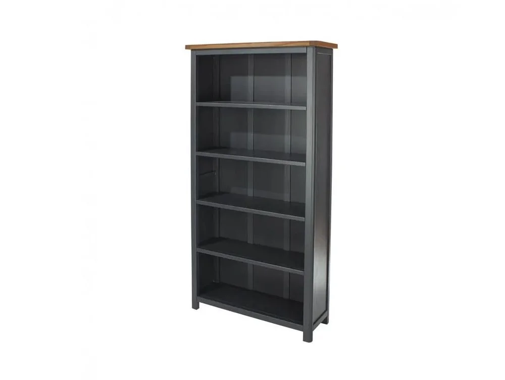 Core Core Dunkeld Midnight Blue and Oak Tall Bookcase