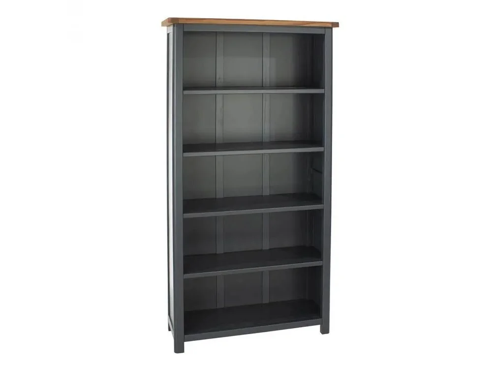 Core Core Dunkeld Midnight Blue and Oak Tall Bookcase
