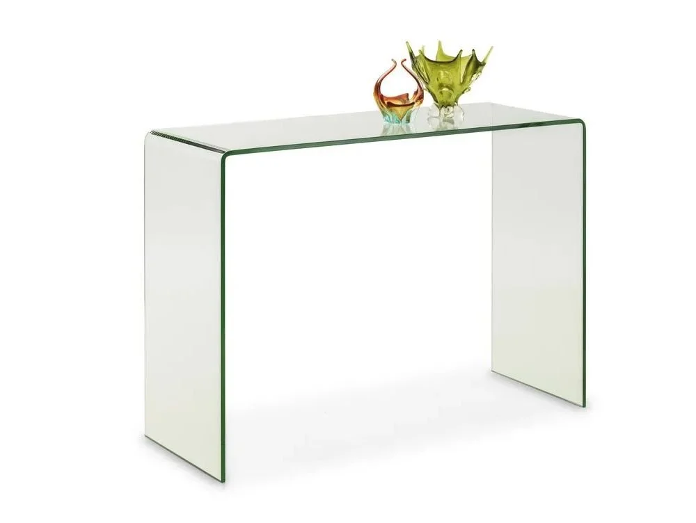 Julian Bowen Julian Bowen Amalfi Clear Glass Console Table