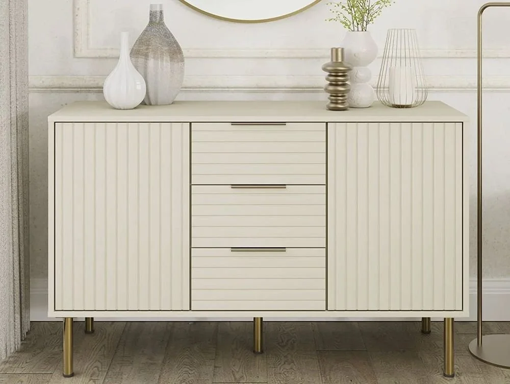 GFW GFW Nervata Ivory 2 Door 3 Drawer Sideboard