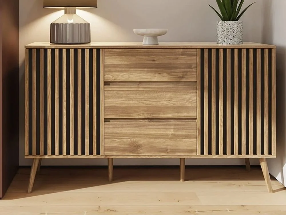 GFW GFW Rowan Oak 2 Door 3 Drawer Sideboard