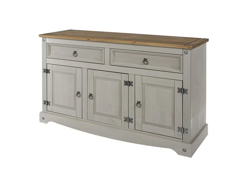 Core Core Corona Grey and Waxed Pine Medium Sideboard
