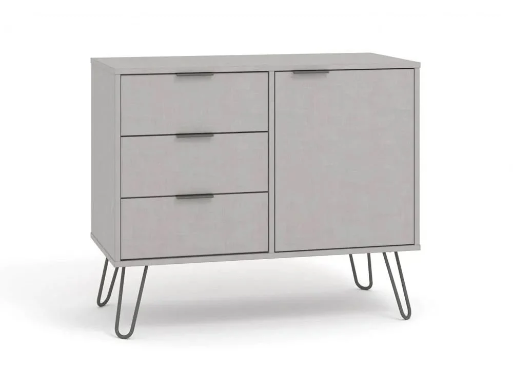 Core Core Augusta Grey Small Sideboard with 1 Door 3 Drawer