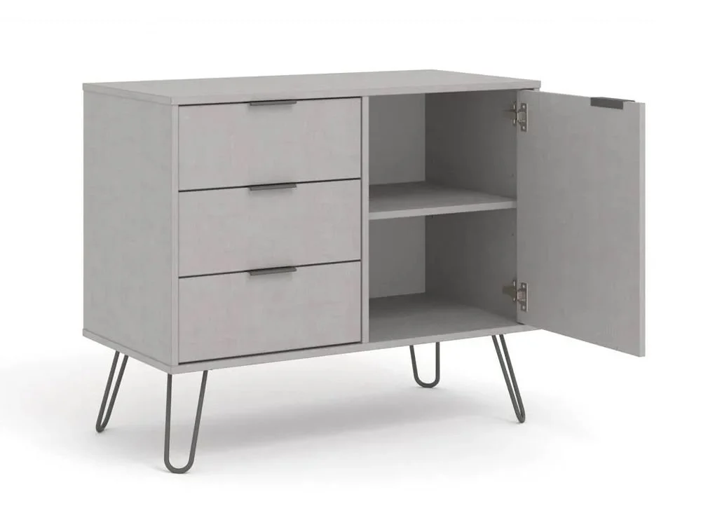 Core Core Augusta Grey Small Sideboard with 1 Door 3 Drawer