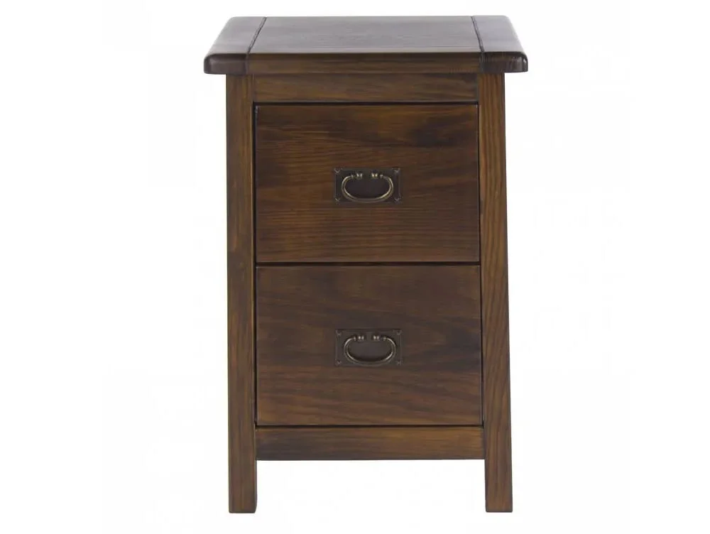 Core Core Boston Dark Antique Pine 2 Drawer Petite Bedside Table