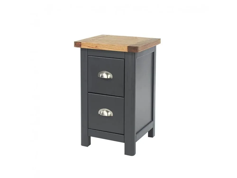 Core Core Dunkeld Midnight Blue and Oak 2 Drawer Petite Bedside Table