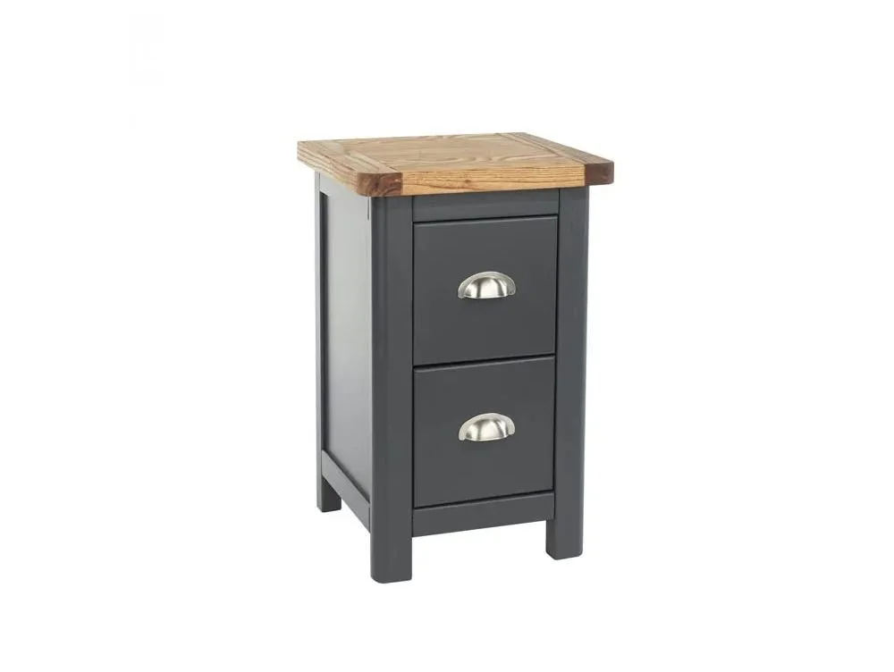 Core Core Dunkeld Midnight Blue and Oak 2 Drawer Petite Bedside Table