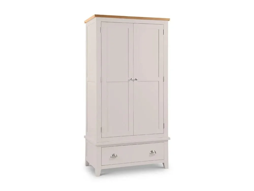 Julian Bowen Julian Bowen Richmond Grey and Oak 2 Door 1 Drawer Wardrobe