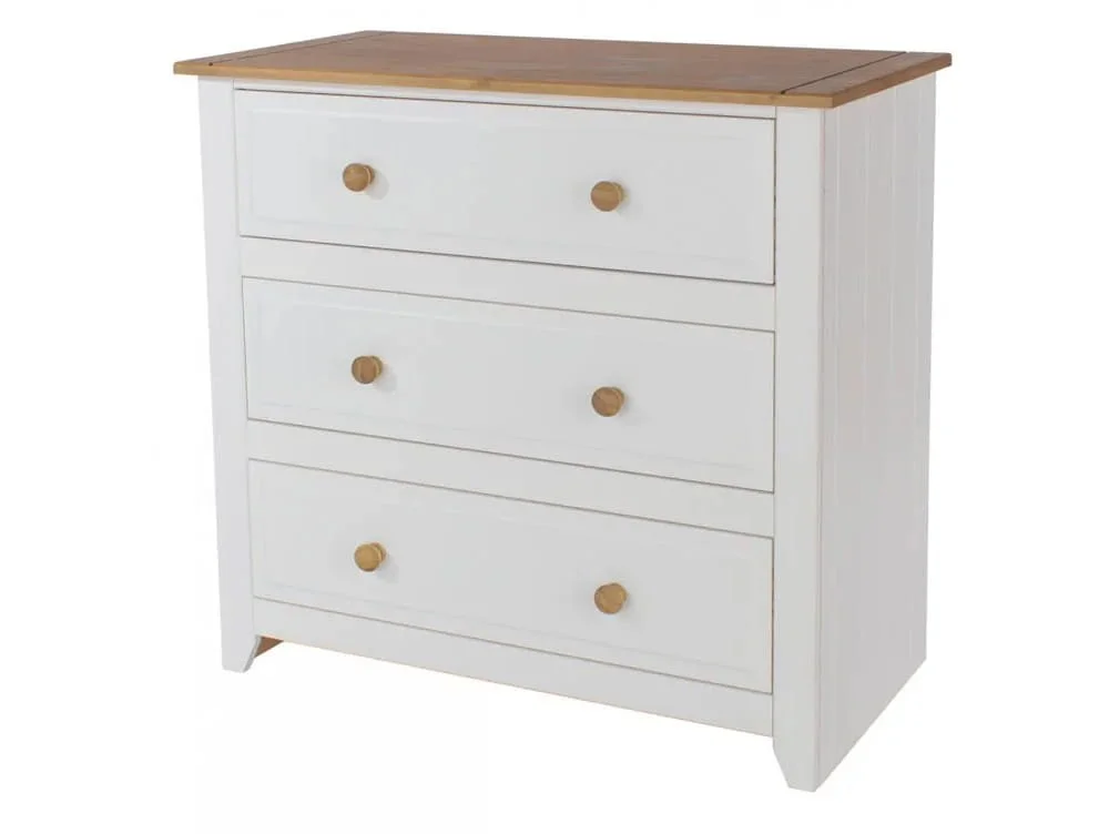 Core Core Capri White 3 Drawer Chest of Drawers