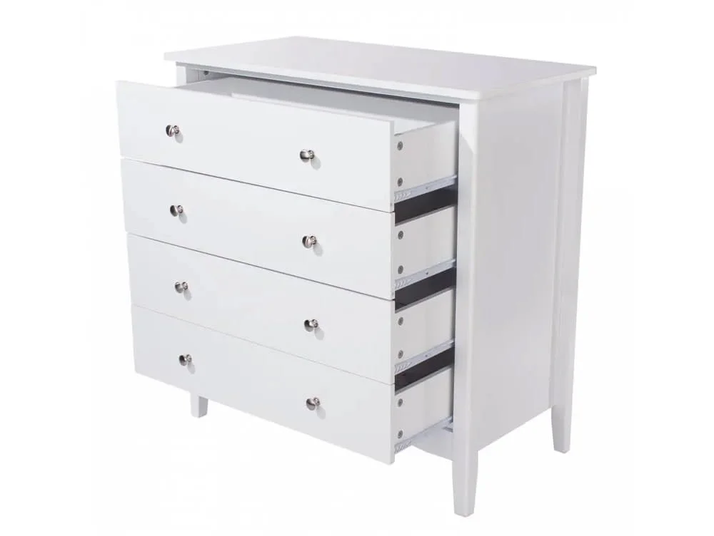 Core Core Como White 4 Drawer Chest of Drawers