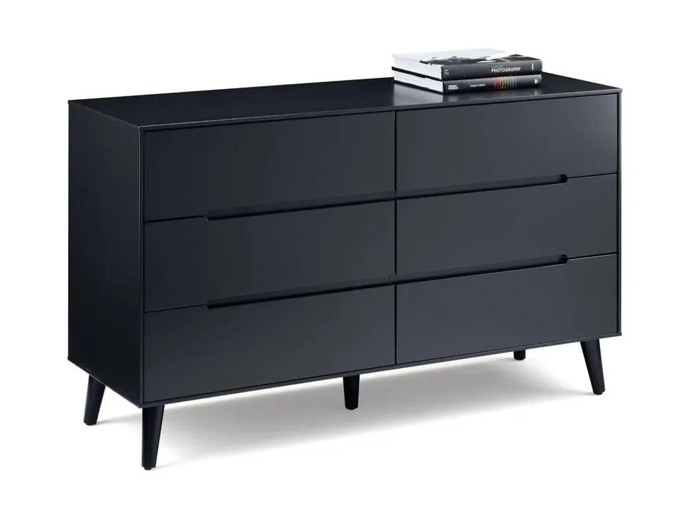 Julian Bowen Julian Bowen Alicia Anthracite 3+3 Drawer Chest of Drawers