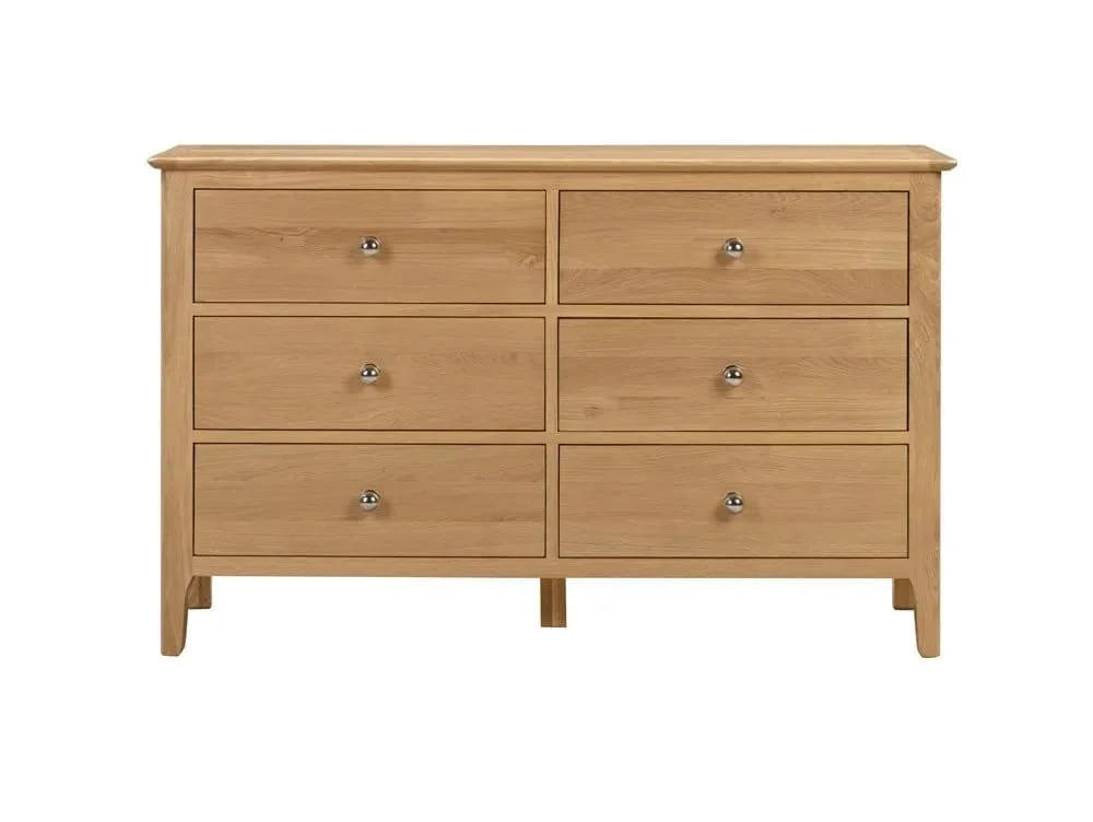 Julian Bowen Julian Bowen Cotswold Oak 3+3 Drawer Chest of Drawers