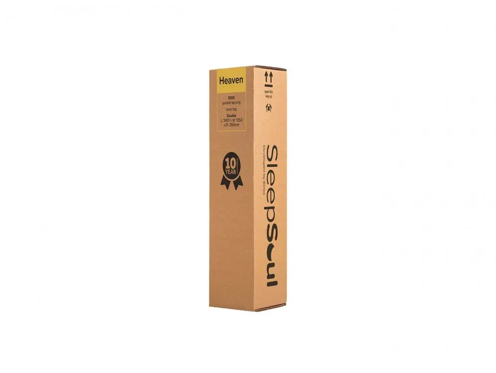 SleepSoul Clearance - SleepSoul Heaven Gel Pocket 1000 5ft King Size Pillowtop Mattress in a Box