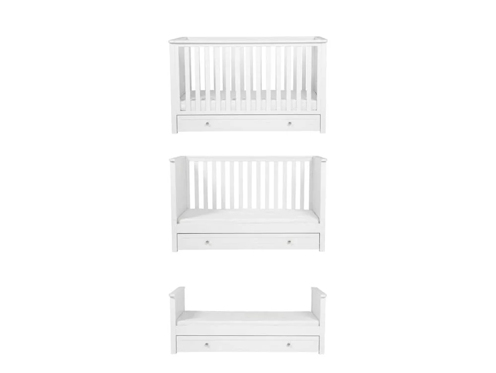 Bebe & Beyond Bebe & Beyond Wanderer White Cot Bed