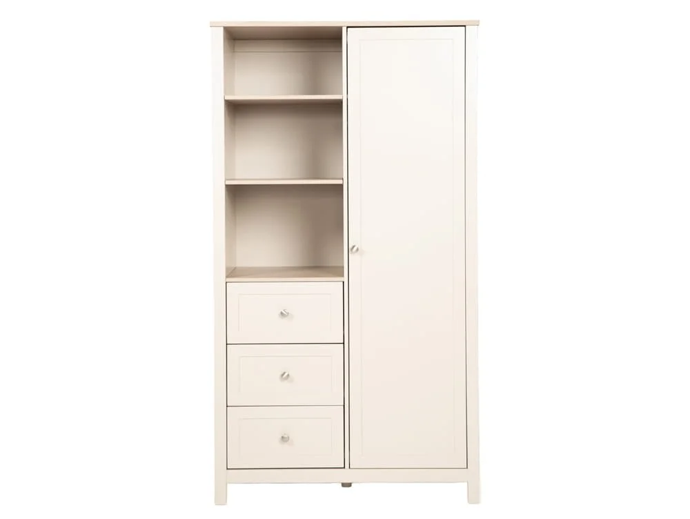 Bebe & Beyond Bebe & Beyond Wanderer Cashmere & Oak 1 Door 3 Drawer Double Wardrobe