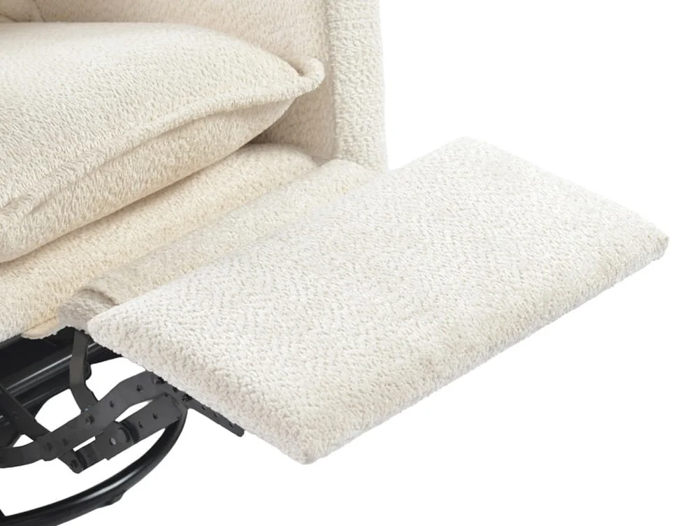 Bebe & Beyond Bebe & Beyond Nestler Boucle Off-White Recliner Nursing Chair
