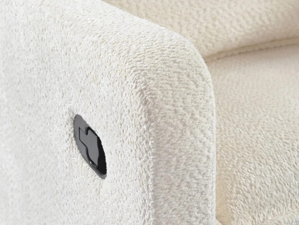 Bebe & Beyond Bebe & Beyond Nestler Boucle Off-White Recliner Nursing Chair