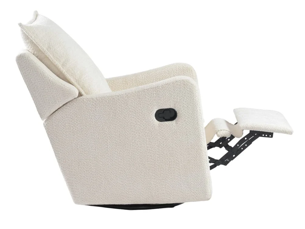 Bebe & Beyond Bebe & Beyond Nestler Boucle Off-White Recliner Nursing Chair