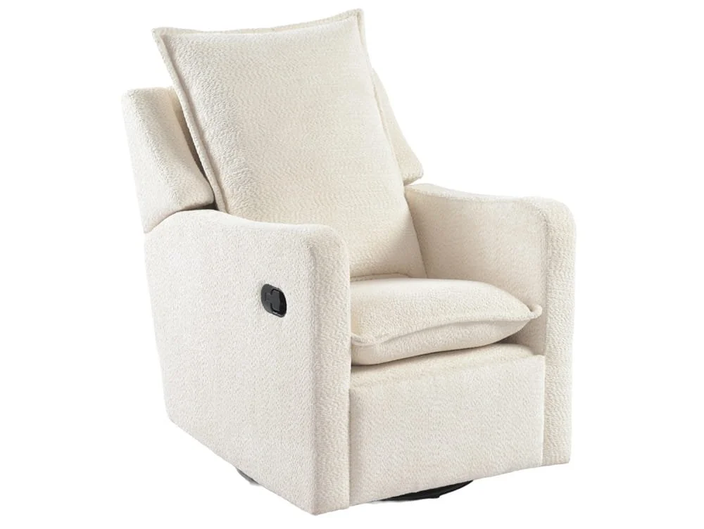 Bebe & Beyond Bebe & Beyond Nestler Boucle Off-White Recliner Nursing Chair