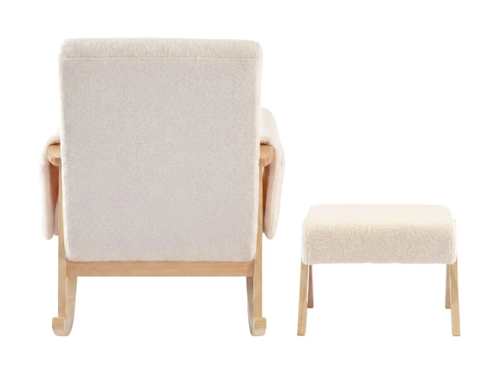 Bebe & Beyond Bebe & Beyond Storyteller Off-White Ted Nursing Chair & Stool