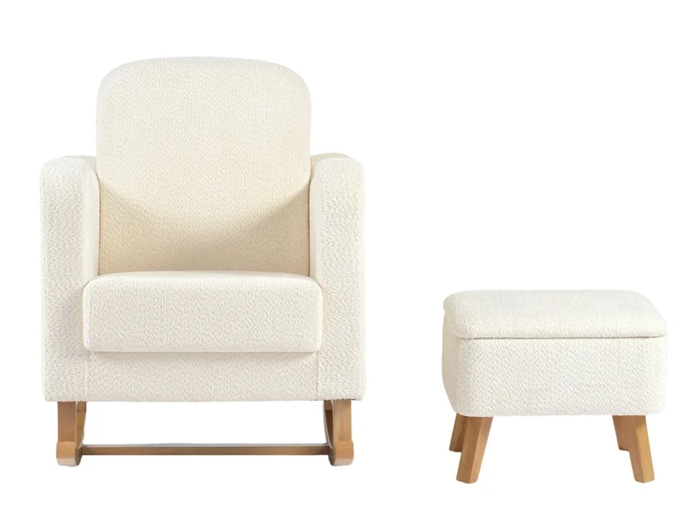 Bebe & Beyond Bebe & Beyond Soother Boucle Off-White Nursing Chair & Chair