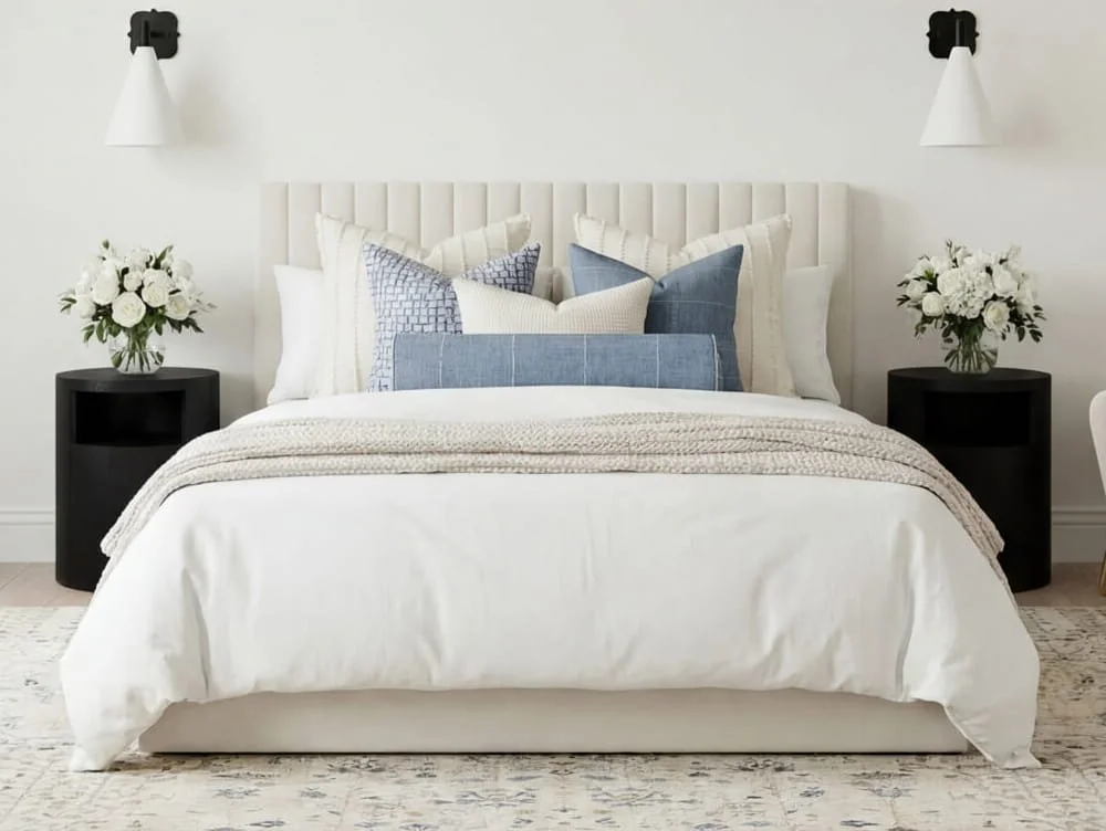 LPD LPD Berlin Milk Weave Ottoman Bed Frame
