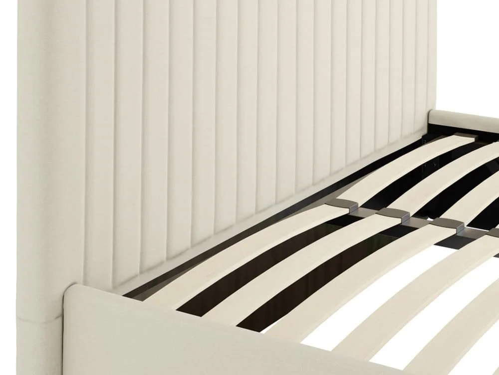 LPD LPD Berlin Tall Milk Velvet Ottoman Bed Frame