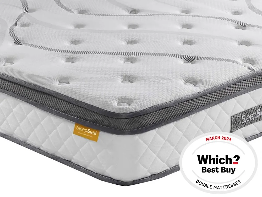 SleepSoul Clearance - SleepSoul Heaven Gel Pocket 1000 Pillowtop Mattress in a Box