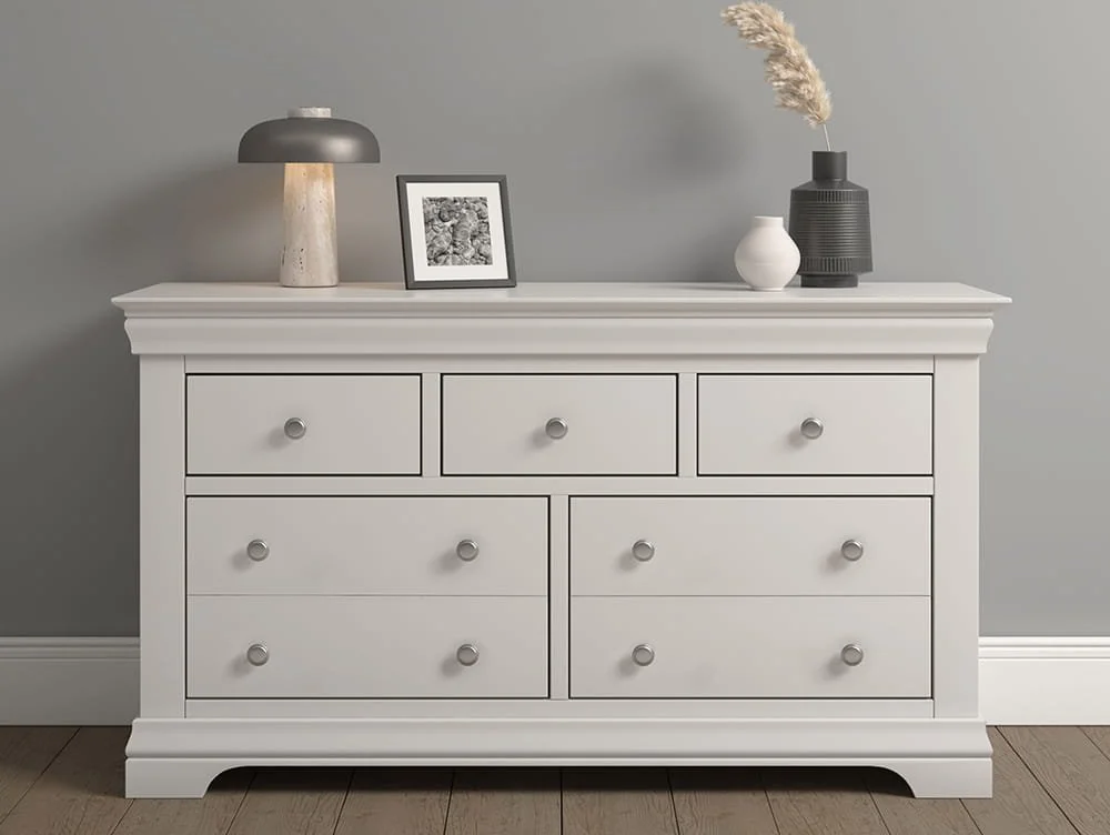 Seconique Seconique Bordeaux Ivory Wooden 3+2 Drawer Chest of Drawers