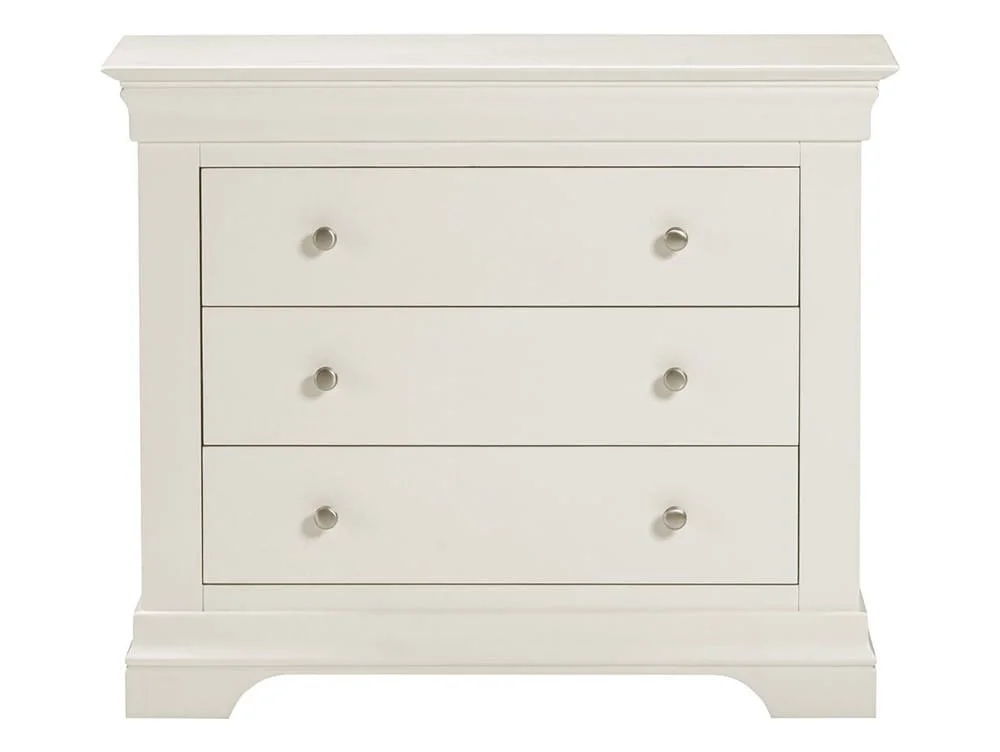 Seconique Seconique Bordeaux Ivory Wooden 3 Drawer Chest of Drawers