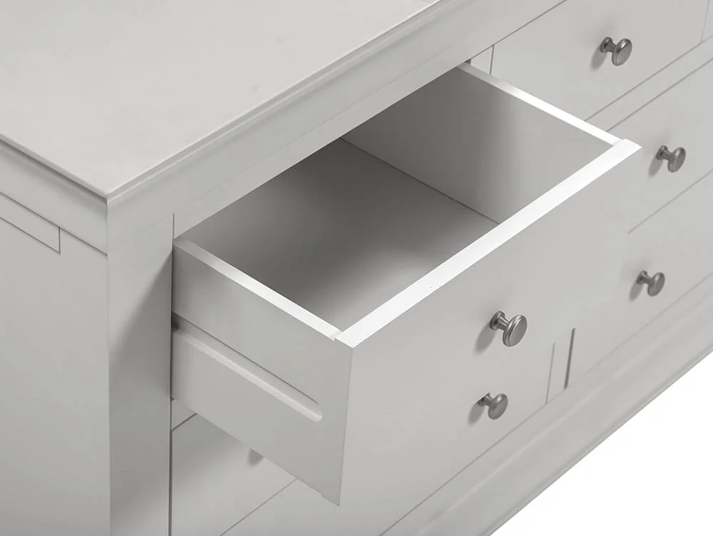 Seconique Seconique Bordeaux Pebble Grey Wooden 3+2 Drawer Chest of Drawers