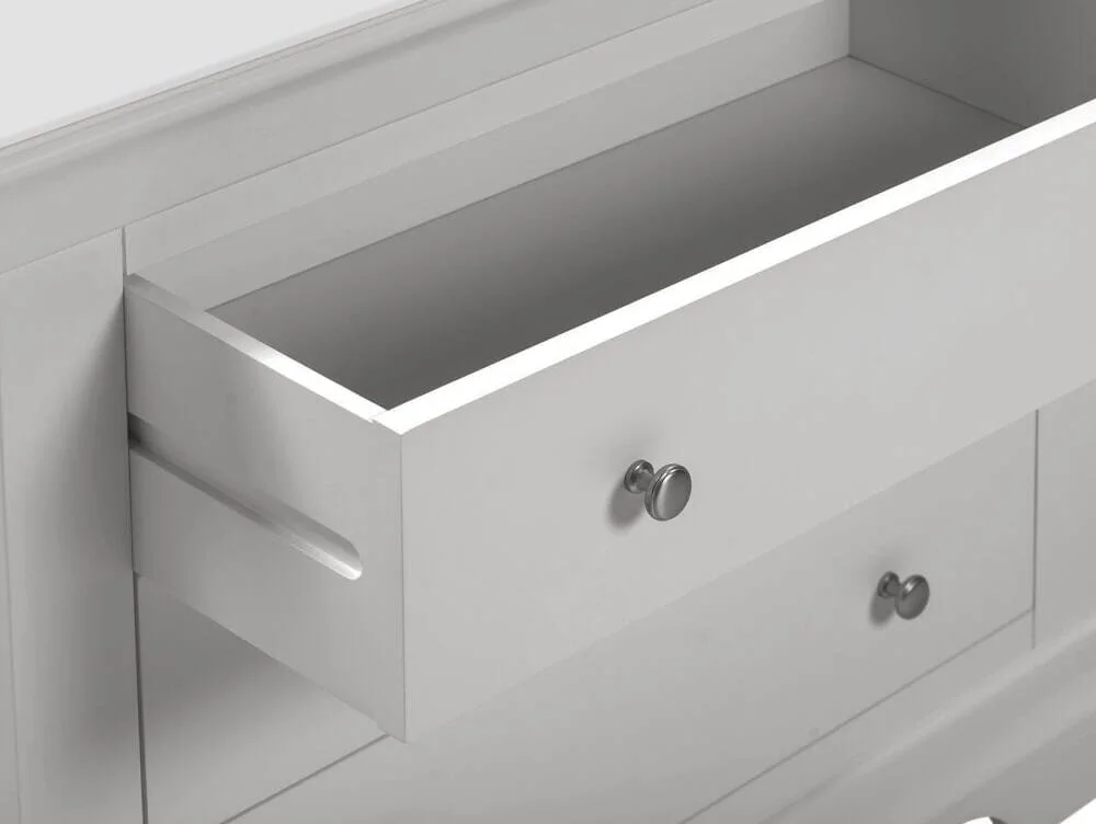 Seconique Seconique Bordeaux Pebble Grey Wooden 3 Drawer Chest of Drawers