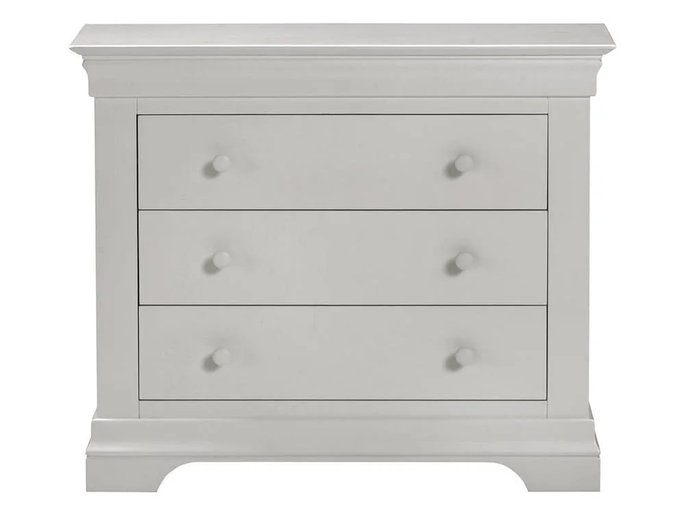 Seconique Seconique Bordeaux Pebble Grey Wooden 3 Drawer Chest of Drawers
