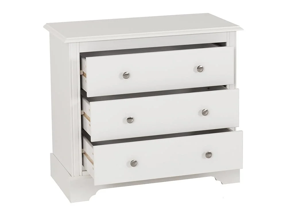 Seconique Seconique Stratford White Wooden 3 Drawer Chest of Drawers