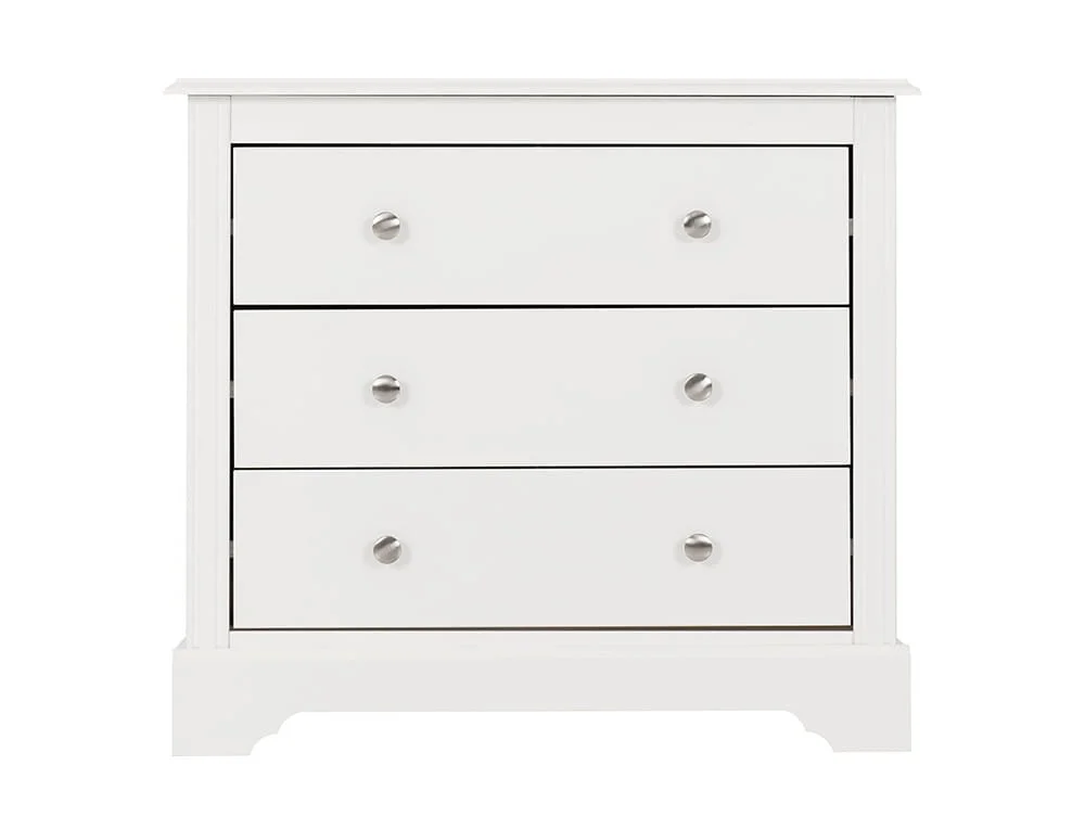 Seconique Seconique Stratford White Wooden 3 Drawer Chest of Drawers