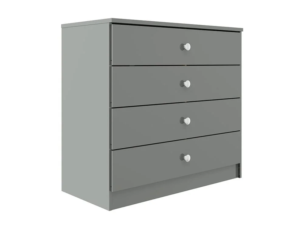 Seconique Seconique Denver Grey Gloss 4 Drawer Chest of Drawers
