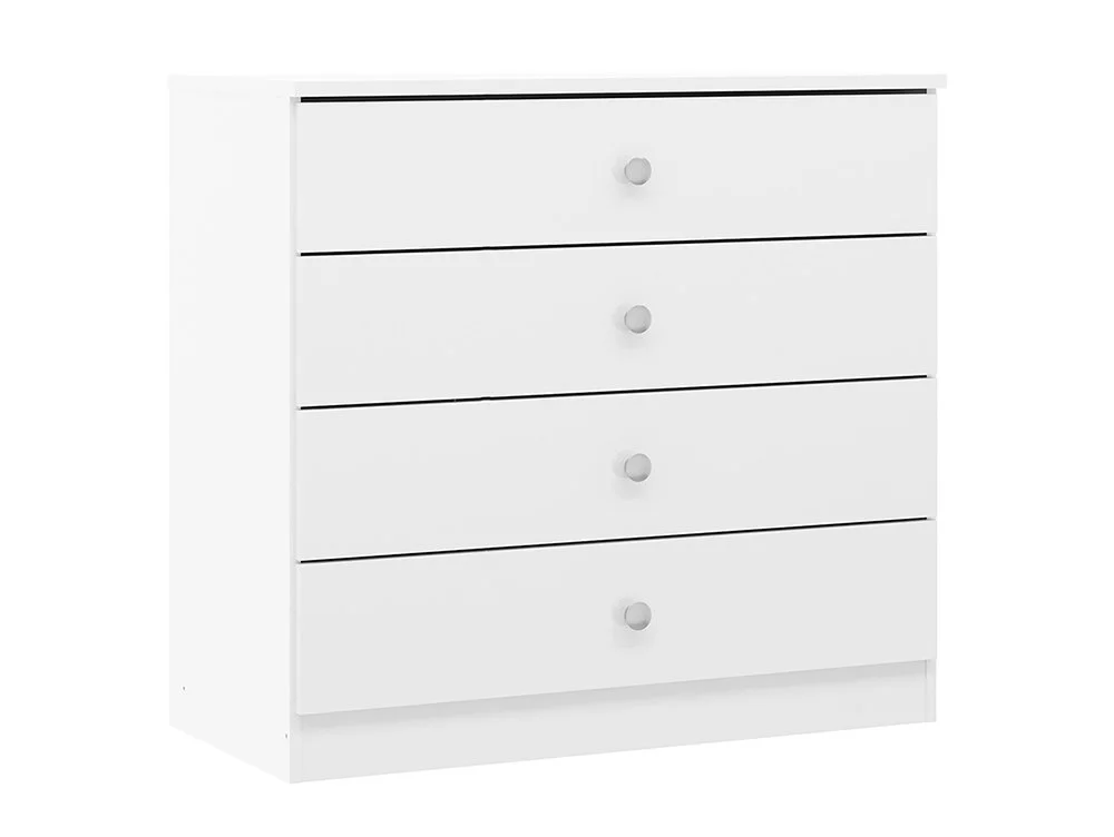 Seconique Seconique Denver White Gloss 4 Drawer Chest of Drawers