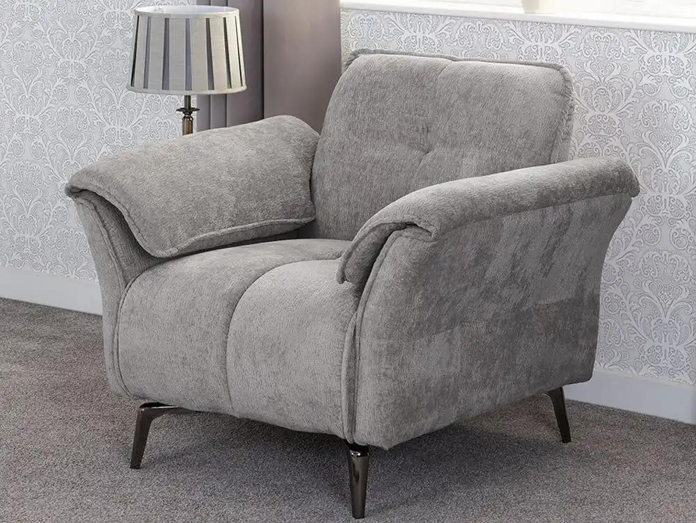 Seconique Clearance - Seconique Amalfi Grey Fabric Armchair