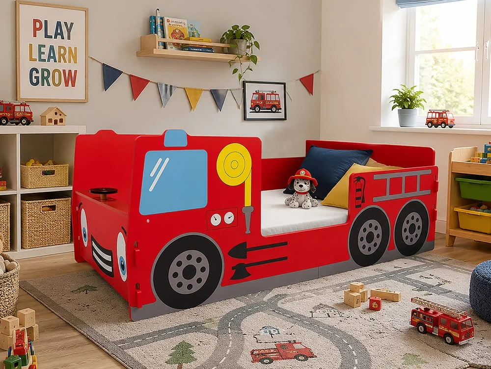Kidsaw Kidsaw Red Fire Engine Toddler Bed Frame