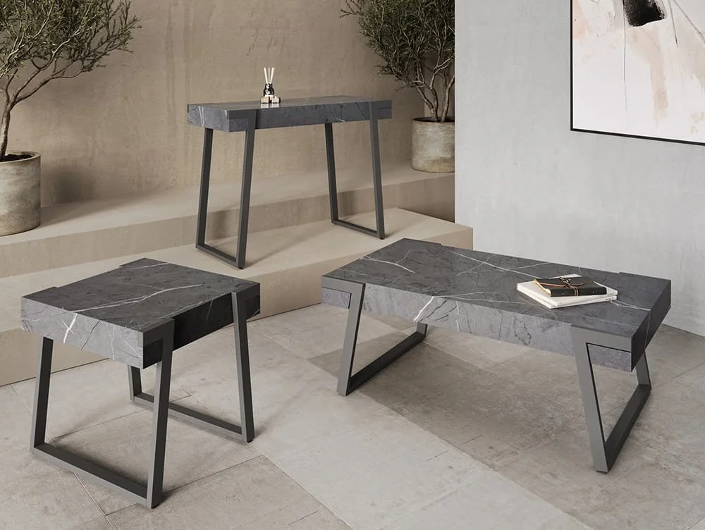 Torelli  Torelli Alpina Grey Marble Effect Lamp Table