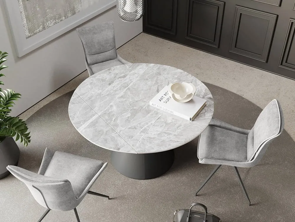 Torelli Torelli Alonso Matte Grey 135cm Ceramic Round Dining Table