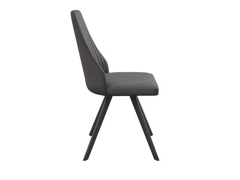 Torelli Torelli Azzaro Dark Grey Faux Leather Dining Chair