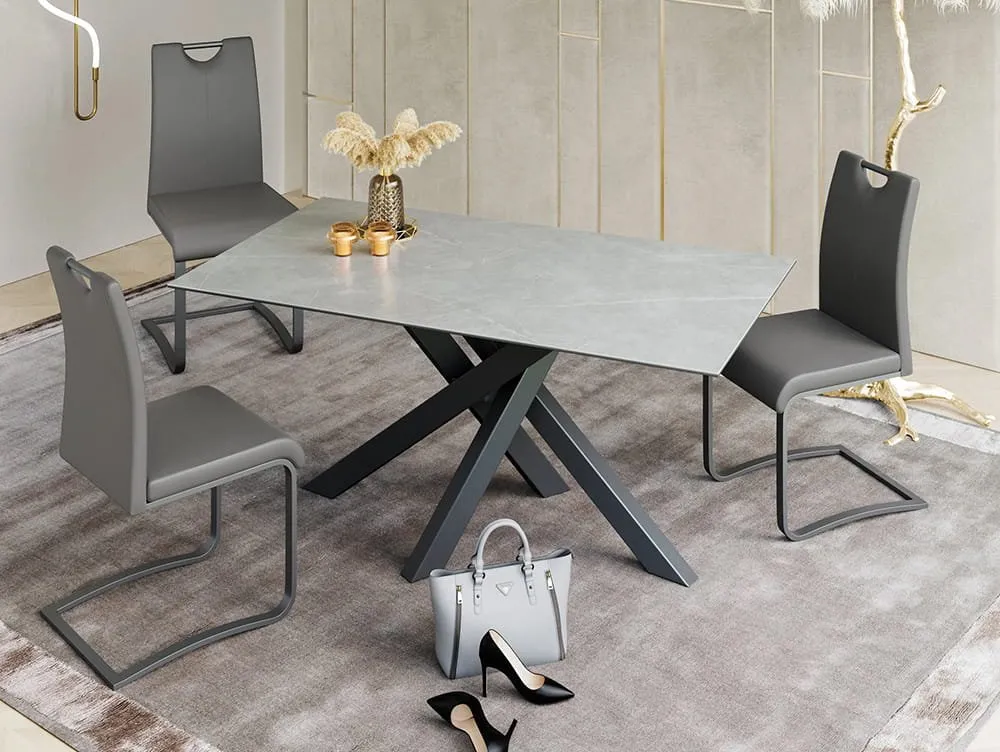 Torelli Torelli Brando Matte Grey Glass Dining Table