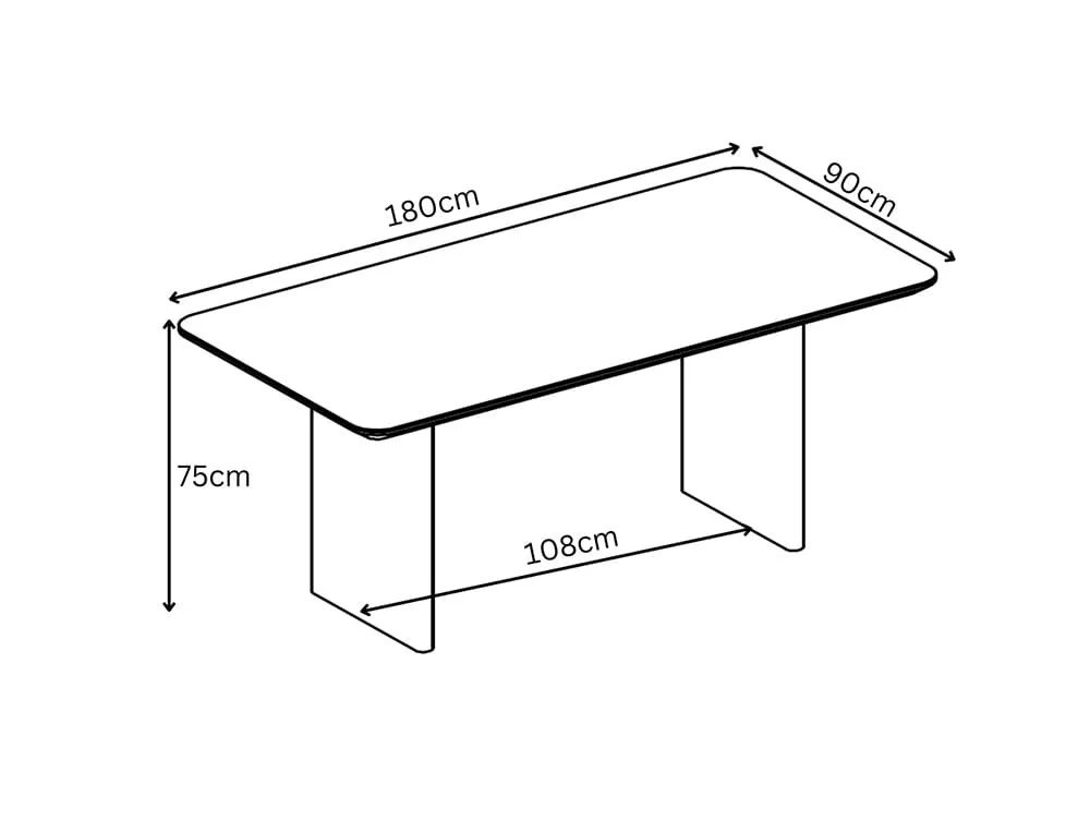Torelli  Torelli Milano White Gloss Ceramic Dining Table