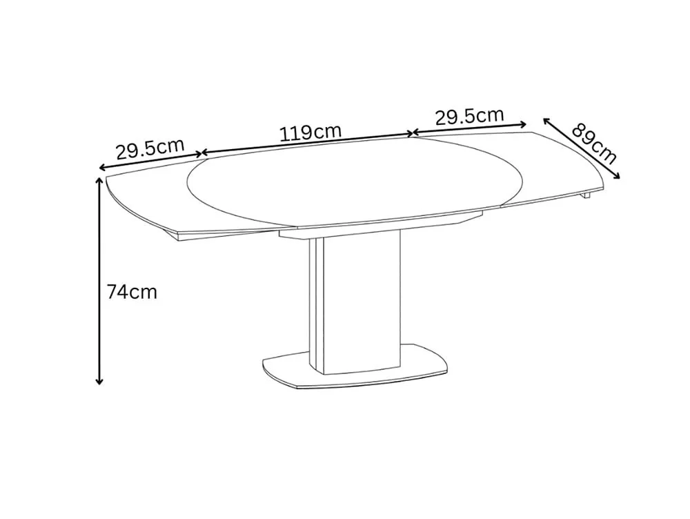 Torelli  Torelli Olivia White Glass 190cm Extendable Dining Table