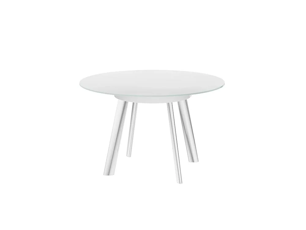 Torelli Torelli Omega White Glass 166cm Extendable Dining Table