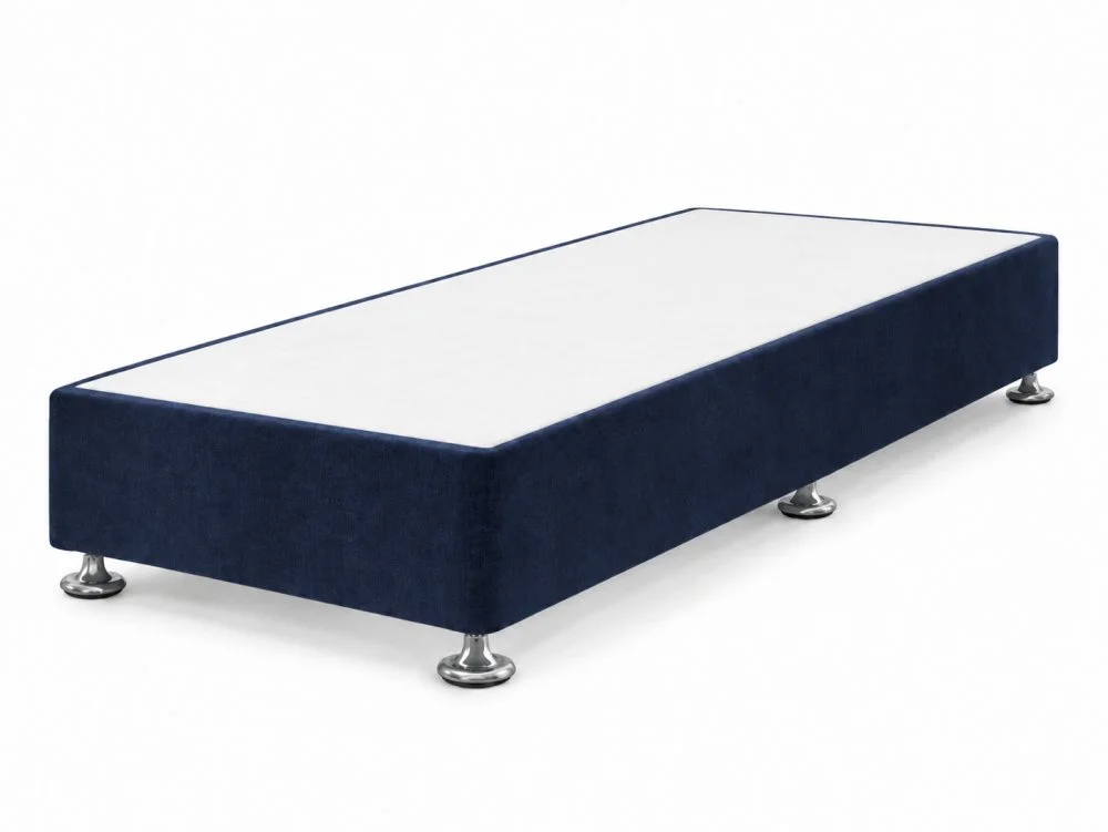 Deluxe Clearance - Deluxe Universal Low Extra Long Divan Base 3ft x 6ft9 in Plush Navy