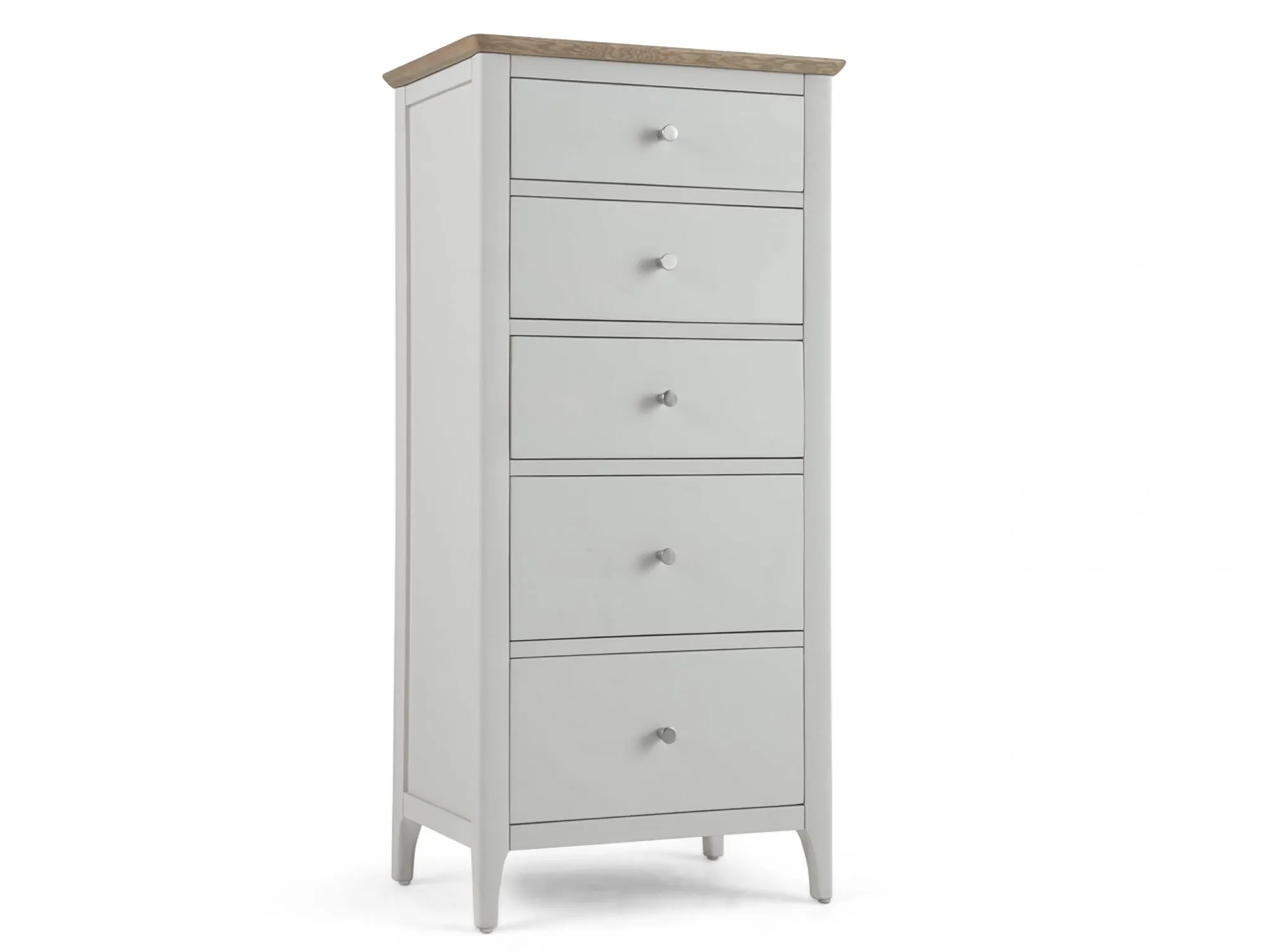 Archers Archers Cotswold Grey and Oak 5 Drawer Tall Chest of Drawers (Assembled)